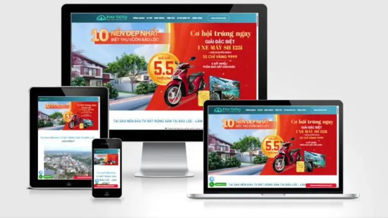 Mẫu landing page bất động sản PineValley