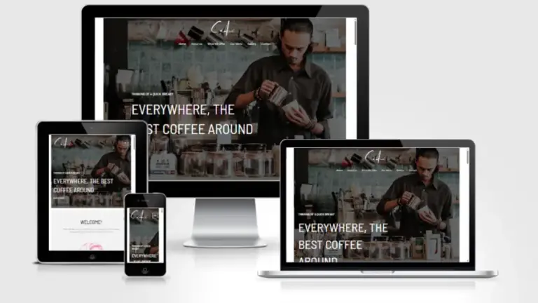 Mẫu web của hàng cafe 01