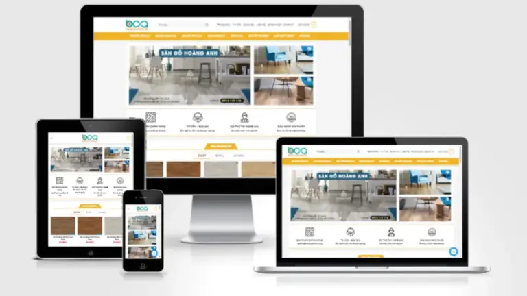 Mẫu website bán sàn gỗ