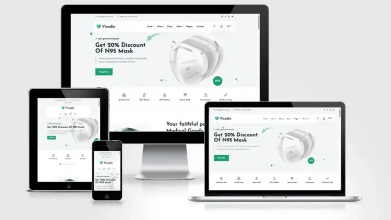 Mẫu website bán vật tư y tế 02