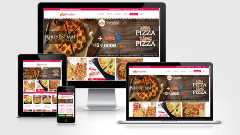 Mẫu website nhà hàng 02