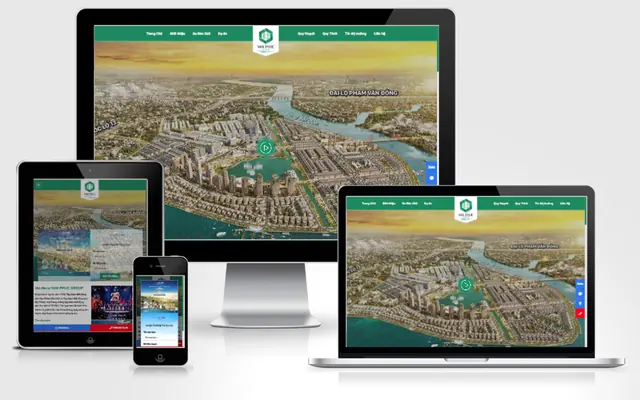 Ảnh chụp giao diện Landing page dự án bất động sản vạn phúc city