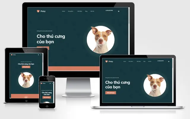 Ảnh chụp giao diện Website bán đồ chơi thú cưng