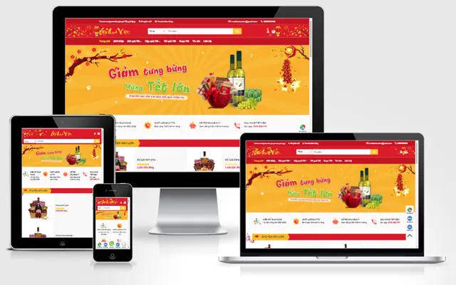 Ảnh chụp giao diện Website bán giỏ quà ngày Tết