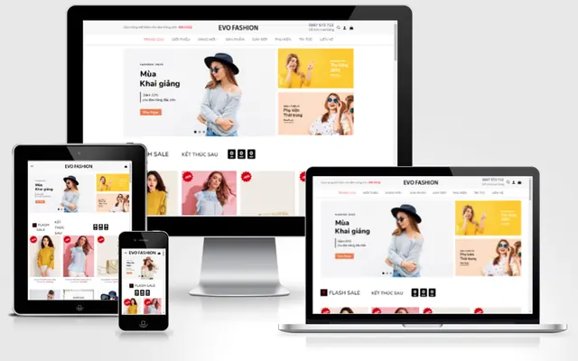 Ảnh chụp giao diện Website bán hàng thời trang 2