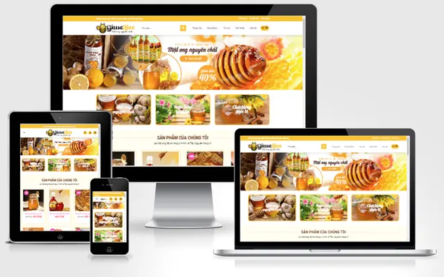 Ảnh chụp giao diện Website bán mật ong