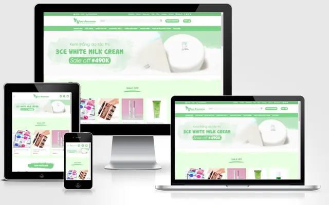 Ảnh chụp giao diện Website bán mỹ phẩm 01