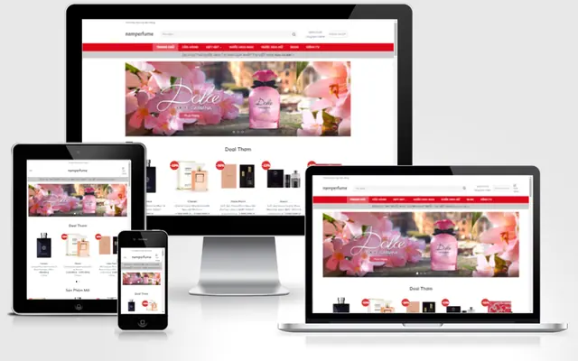 Ảnh chụp giao diện Website bán mỹ phẩm