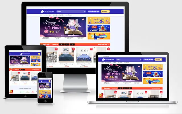 Ảnh chụp giao diện Website bán nệm