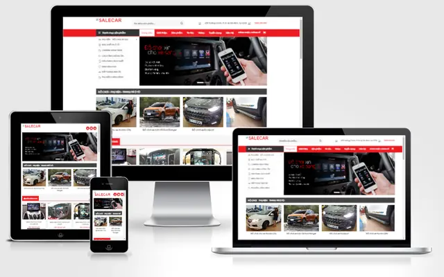 Ảnh chụp giao diện Website bán phụ kiện ô tô