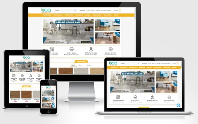 Ảnh chụp giao diện Website bán sàn gỗ