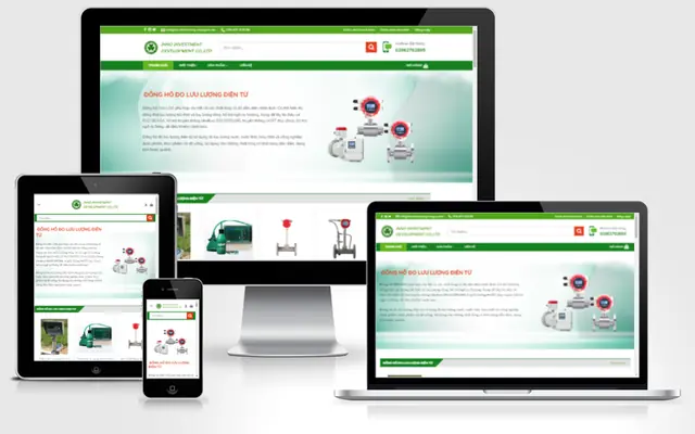 Ảnh chụp giao diện Website bán thiết bị đo lường