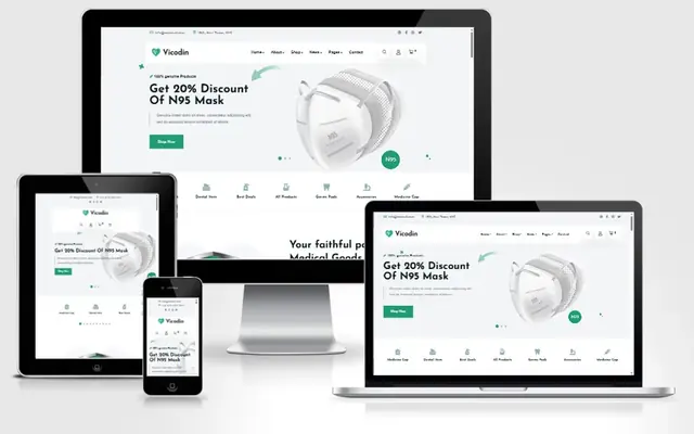 Ảnh chụp giao diện Website bán vật tư y tế 02