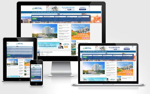 Ảnh chụp giao diện Website bất động sản nhiều sản phẩm 10