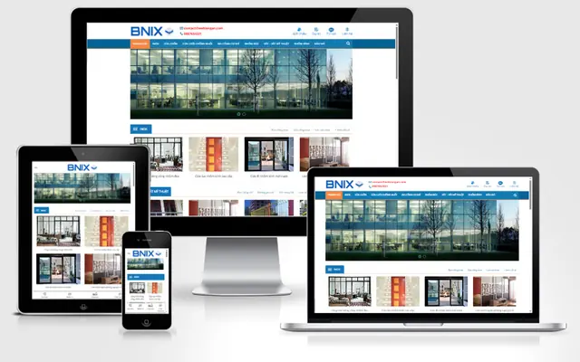 Ảnh chụp giao diện Website công ty cơ khí 01