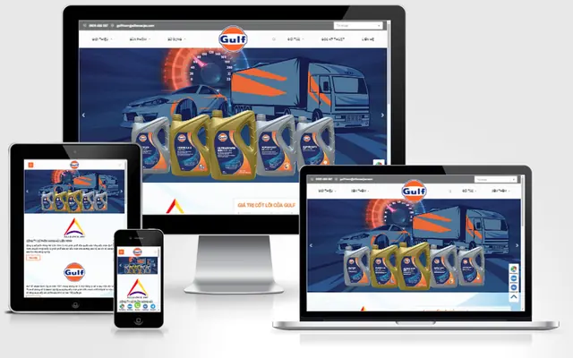 Ảnh chụp giao diện Website công ty dầu khí