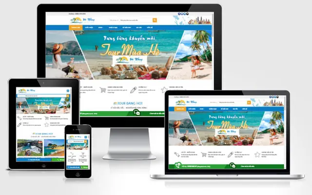 Ảnh chụp giao diện Website công ty du lịch