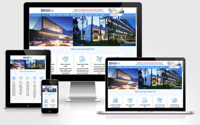 Ảnh chụp giao diện Website công ty kiến trúc 01