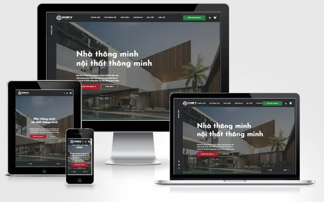 Ảnh chụp giao diện Website công ty xây dựng