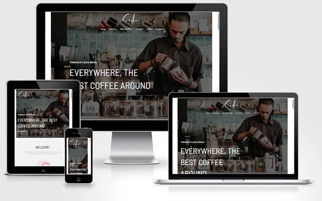 Ảnh chụp giao diện Website cửa hàng cafe 01