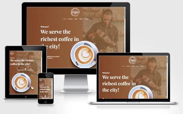 Ảnh chụp giao diện Website cửa hàng cafe 02