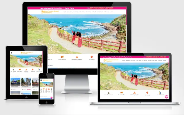 Ảnh chụp giao diện Website dịch vụ du lịch Phú Yên