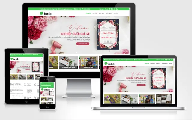Ảnh chụp giao diện Website dịch vụ in ấn tiết kiệm