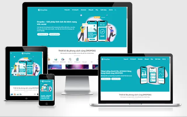 Ảnh chụp giao diện Website dịch vụ Media