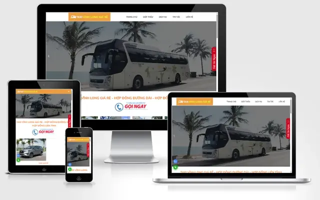Ảnh chụp giao diện Website dịch vụ taxi 02