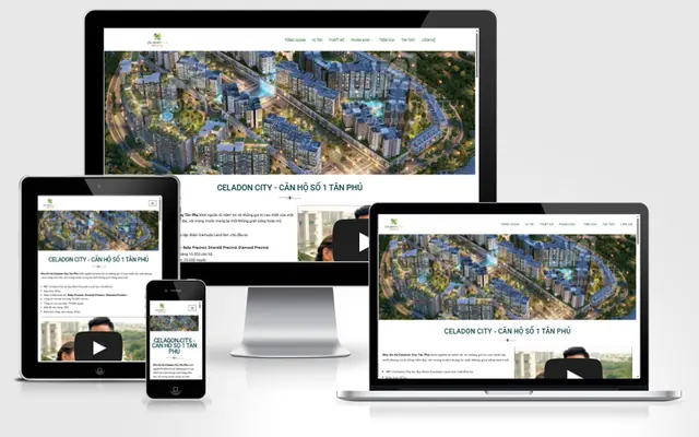 Ảnh chụp giao diện Website dự án bất động sản Celedon City