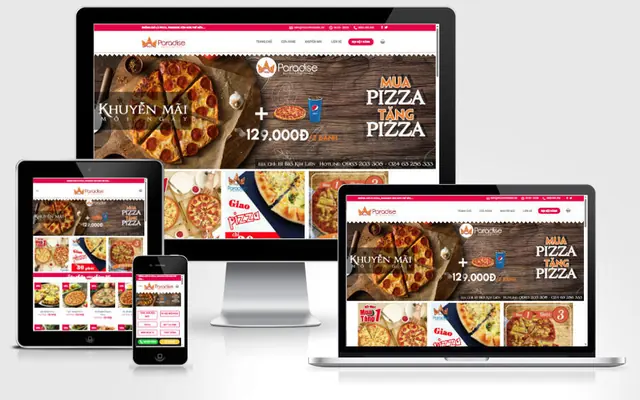 Ảnh chụp giao diện Website nhà hàng 02