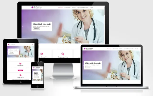 Ảnh chụp giao diện Website phòng khám