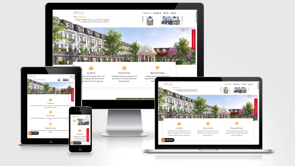 Ảnh chụp giao diện Landing page bất động sản Ecocity