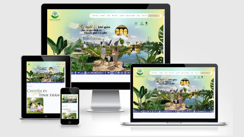 Ảnh chụp giao diện Landing page bất động sản Làng OA