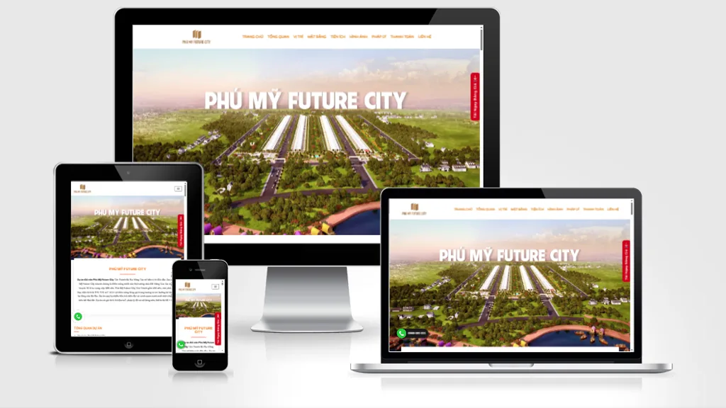Ảnh chụp giao diện Landing page dự án Bất động sản 01