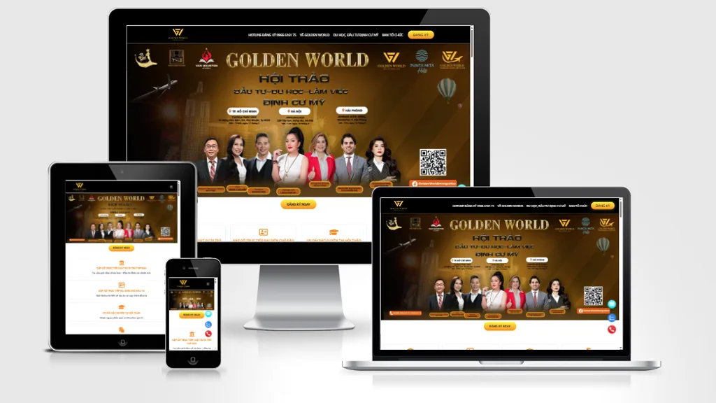 Ảnh chụp giao diện Landing page EB5