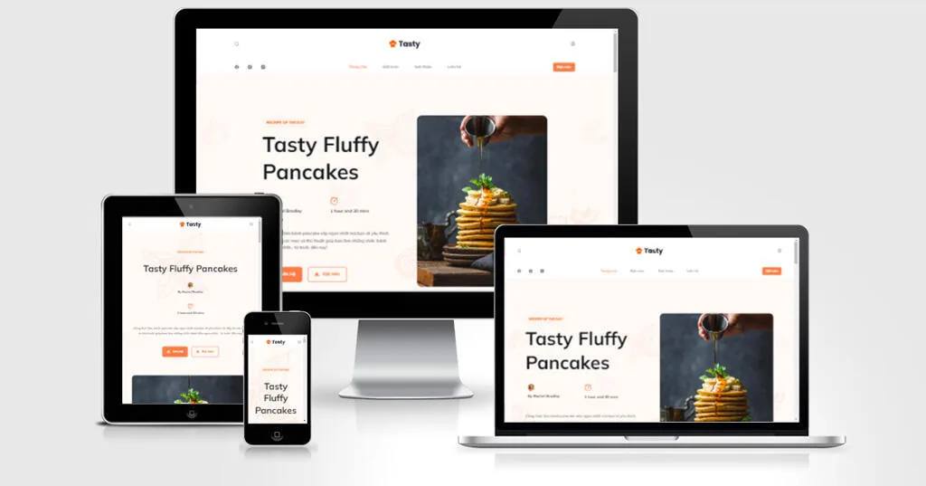 Ảnh chụp giao diện Website bán bánh ngọt
