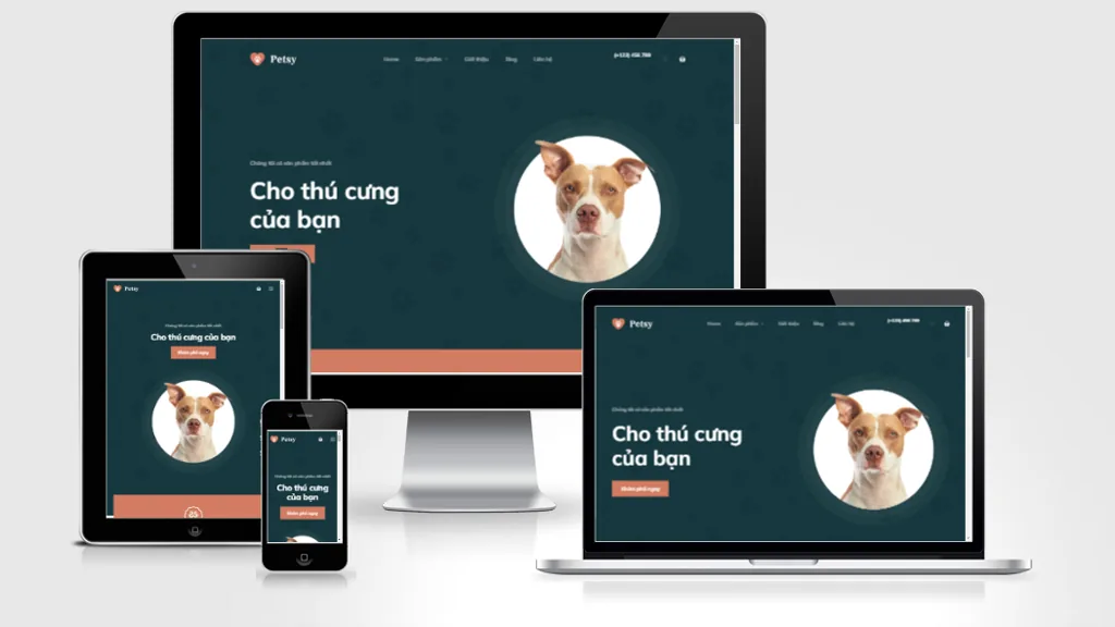 Ảnh chụp giao diện Website bán đồ chơi thú cưng