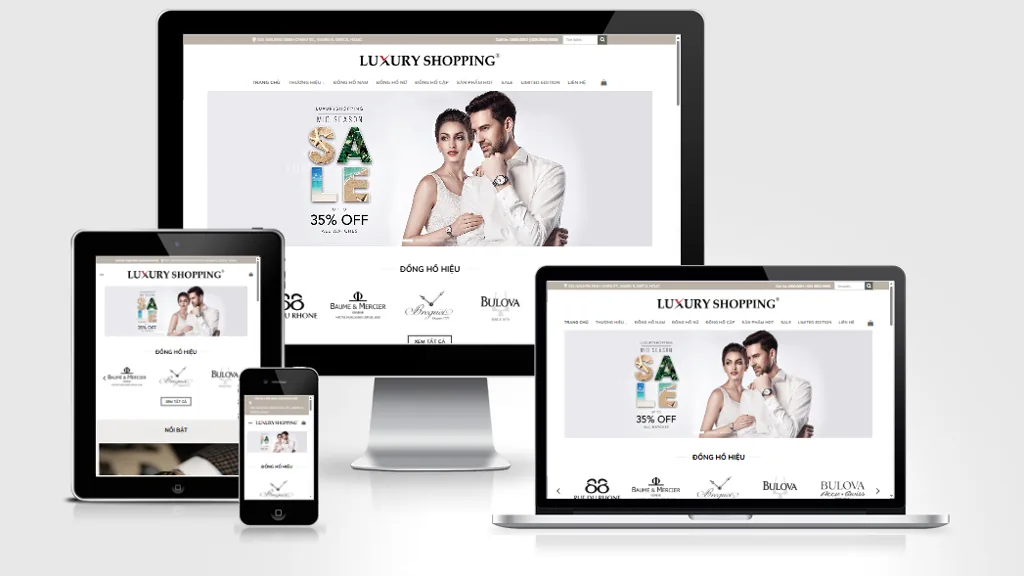 Ảnh chụp giao diện Website bán đồng hồ 01