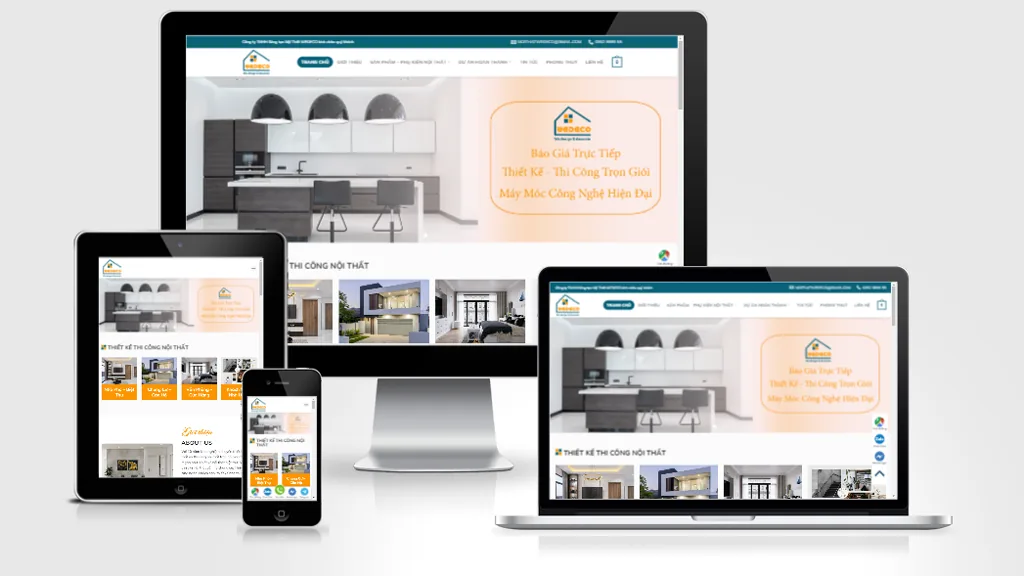 Ảnh chụp giao diện Website bán hàng nội thất 01
