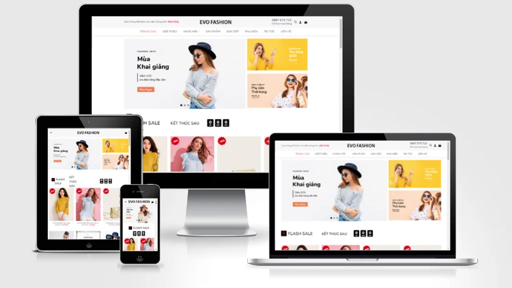 Ảnh chụp giao diện Website bán hàng thời trang 2