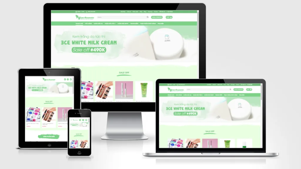 Ảnh chụp giao diện Website bán mỹ phẩm 01