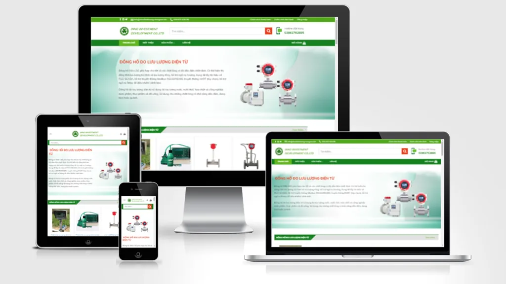 Ảnh chụp giao diện Website bán thiết bị đo lường