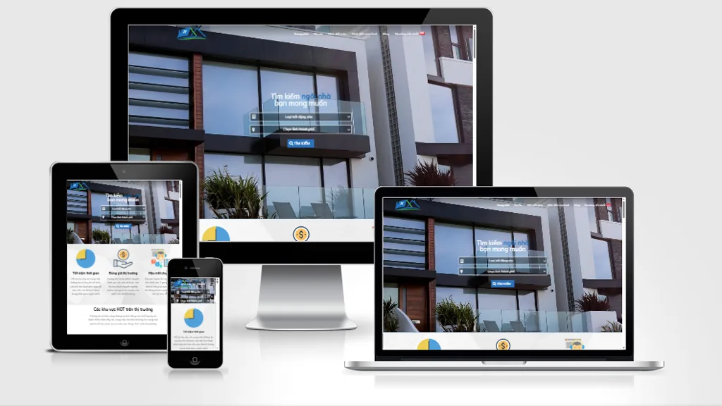 Ảnh chụp giao diện Website bất động sản nhiều sản phẩm 12