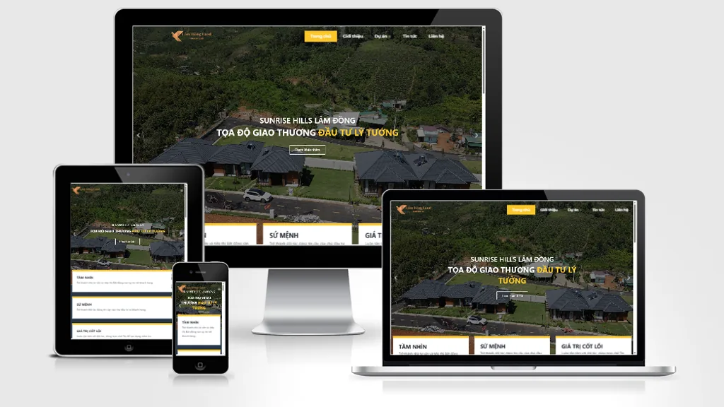 Ảnh chụp giao diện Website bất động sản nhiều sản phẩm 13
