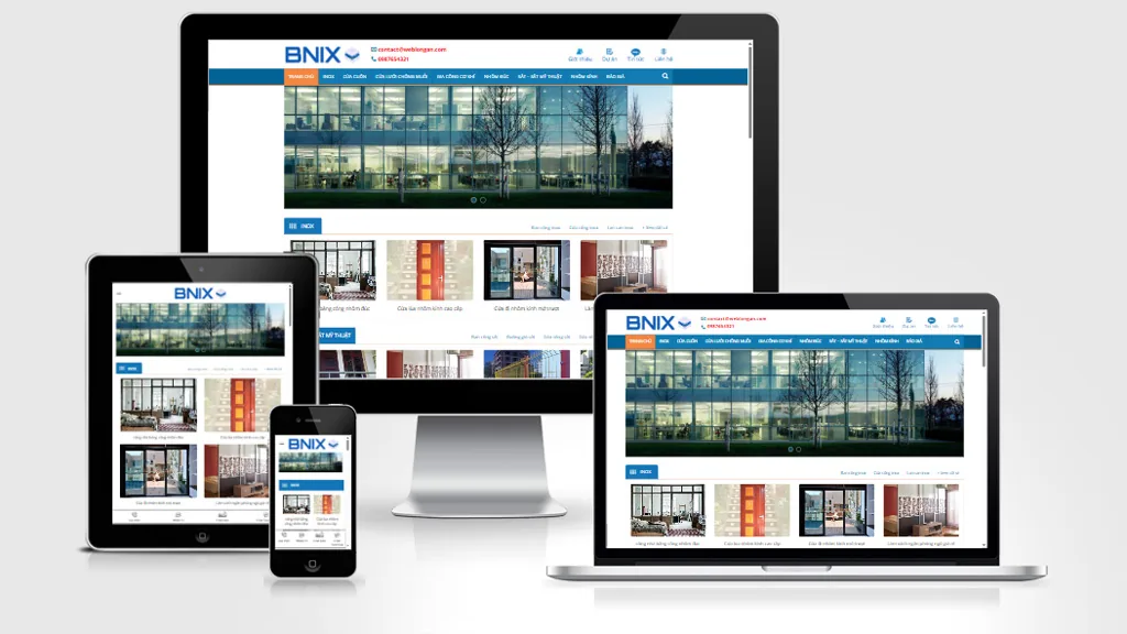 Ảnh chụp giao diện Website công ty cơ khí 01