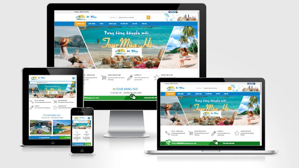 Ảnh chụp giao diện Website công ty du lịch