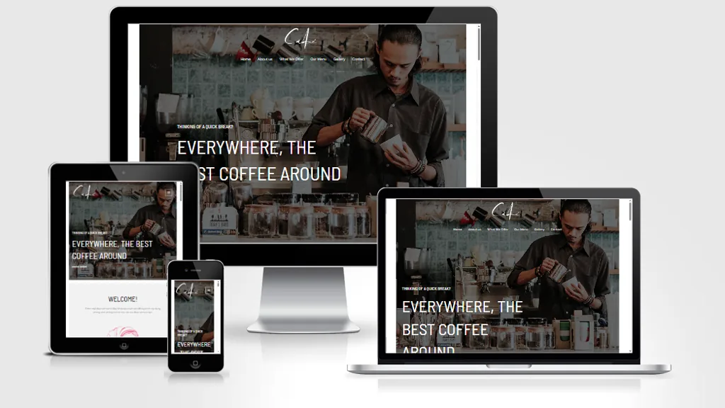 Ảnh chụp giao diện Website cửa hàng cafe 01