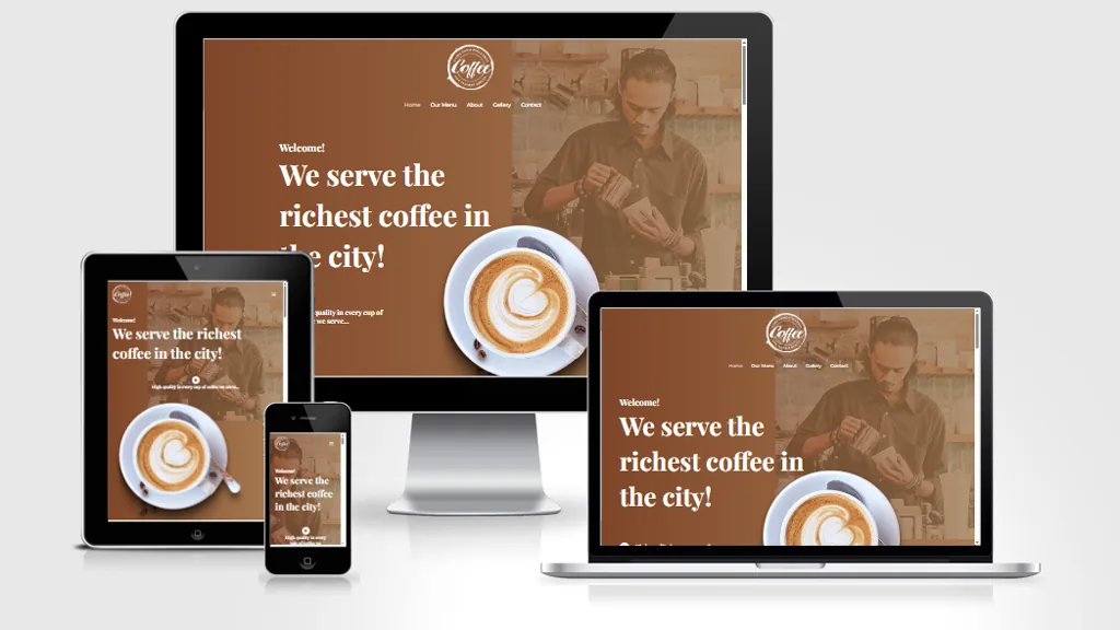 Ảnh chụp giao diện Website cửa hàng cafe 02