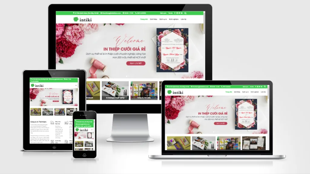 Ảnh chụp giao diện Website dịch vụ in ấn tiết kiệm